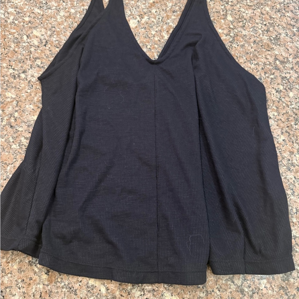 Free People Black Sleeveless Women's Top